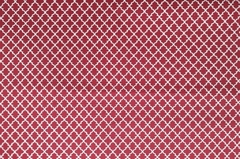 Retalho de Tecido Tricoline Estampado vermelho com traço bege 50x30cm - cod 9717