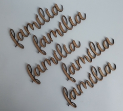 Palavra FAMÍLIA de MDF recorte a laser 12cm - cod 9155 - comprar online