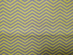 Tecido Tricoline Estampado chevron amarelo e cinza 10cm x 1,50m - cod 7855