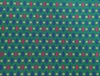Retalho de Tecido Tricoline Estampado fundo verde bolinhas rosa azul pink e bege 50x50cm - cod 7891