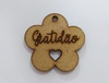 Tag Flor de MDF recorte a laser VÁRIAS PALAVRAS 4cm - cod 9096