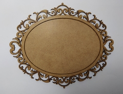 Placa Quadro Moldura OVAL de MDF recorte a laser VÁRIOS TAMANHOS - cod 8937