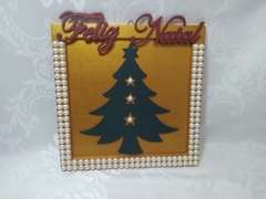 Quadro Feliz Natal de Mdf decorado - cod 2664