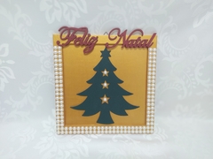 Quadro Feliz Natal de Mdf decorado - cod 2664 - comprar online