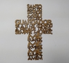 Oração do Santo Anjo em formato de cruz de MDF recorte a laser VÁRIOS TAMANHOS - cod 9683