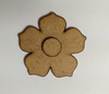 Aplique Flor com miolo solto em 3D de MDF recorte a laser 4cm - cod 9702
