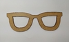 Aplique óculos vazado de MDF recorte a laser 14cm - cod 9676