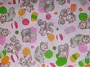 Tecido Tricoline Estampado gato fundo rosa 10cm x 1,50m - cod 9635