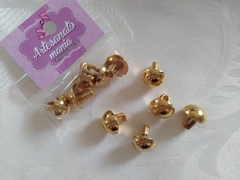 Botão dourado 1cm - 5 unidades - cod 9777