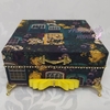 Caixa Porta-biju de MDF 15x15x6 revestida com tecido com 4 divisórias - cod 60222