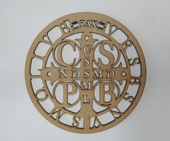 Medalha de São Bento de mdf recorte a laser 15cm - cod 60333