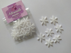 Flocos de neve de feltro branco VÁRIOS TAMANHOS - cod 60545