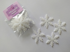 Flocos de neve de feltro branco VÁRIOS TAMANHOS - cod 60545 na internet