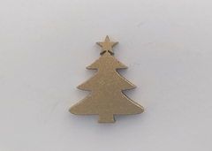 Miniatura de Natal 2cm de MDF em dourado VÁRIOS MODELOS - cod 60605 - Artesanato Mania