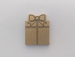 Kit com 14 miniaturas de Natal 2cm de MDF em dourado - cod na internet