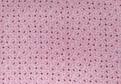 Tecido Tricoline Estampado fundo rosa com borboleta rosa e branca 10cm x 1,50m - cod 61048