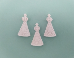 Aplique RESINA mini Nossa Senhora Aparecida 2,5cm - 3 unidades - cod 635