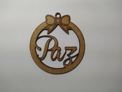 Bola de Natal palavras de otimismo de MDF recorte a laser 7,5cm - cod 9166 na internet