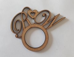 Porta-guardanapo com iniciais de mdf para casamento corte a laser