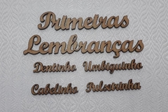 Palavras para Kit Primeiras Lembranças do Bebê (6 peças) - cod 8892