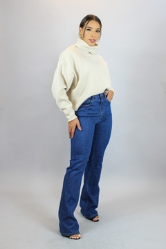 Calça jeans flare cintura alta - Sandra Z - Moda Feminina Acessível