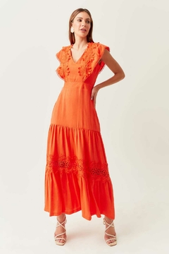Vestido Detalhe Flores - comprar online
