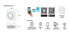 Detector humo autonomo con bateria 9V Smart - comprar online