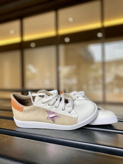 Zapatillas LILA blanco y beige, Rocío - comprar online