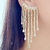 Brinco Earcuff Franja Cristais Gotinhas