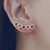 Brinco Earcuff 5 Corações Multicolorido - comprar online