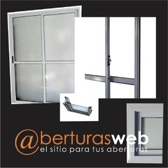 Ventana Balcon Aluminio Herrero con Vidrio 3mm de 1,80 x 2,00