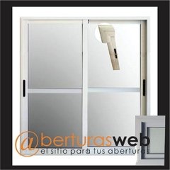 Ventana Balcon Aluminio Herrro Premium M Pesado Cierre Lateral 2,40 x 2,00