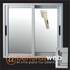 Ventana Aluminio Herrero Premium Marco Pesado Cierre Lateral 1,20 x 1,10