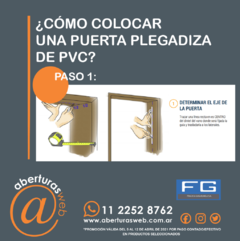 Puerta Plegadiza de PVC Tablilla 10mm 1,30 x 2,00 - Aberturas Web