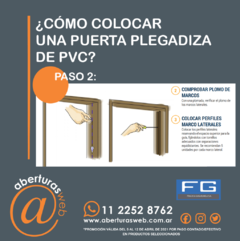 Puerta Plegadiza de PVC Tablilla 10mm 1,18 x 2,00 - tienda online