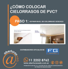 Cielorrasos De PVC REFORZADO M2 Color Liso Blanco/Gris/Almendra/Pino 200mm X 10mm - Aberturas Web