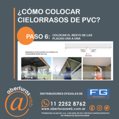 Cielorrasos De PVC REFORZADO M2 Color Liso Blanco/Gris/Almendra/Pino 200mm X 10mm en internet