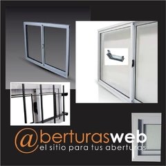 Ventana Aluminio Blanco Herrero con Vidrio 3mm de 1,50x1,50
