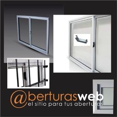 Ventana Aluminio Blanco Herrero con Vidrio 3mm de 1,20 x 0,60