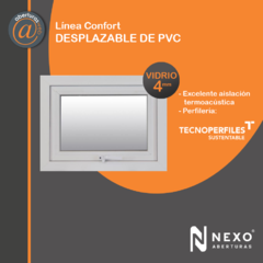 desplazable brazo de empuje pvc blanco nexo aberturas web