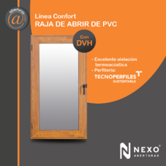 Raja de pvc simil madera nexo aberturas web