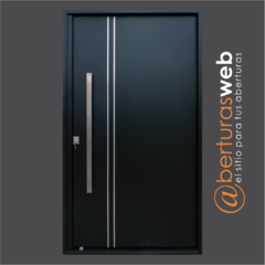 Puerta PIVOTANTE Chapa Galvanizada NEGRA 1,15 x 2,05 - comprar online