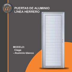 Puerta de Aluminio Ciega de 0,80 x 2,00 Herrero - comprar online