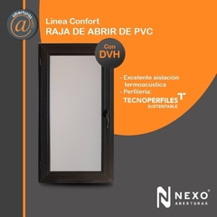 Ventana de PVC Negro Jet Black Linea confort con DVH de 1,20 x 0,90 en internet