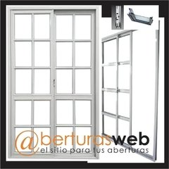 Ventana Balcon V. Repartido de 1,80 x 2,00