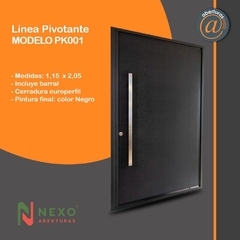 Puerta PIVOTANTE Texturada Foliado PVC Lisa Nexo PK001 de 1,15 x 2,05