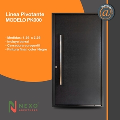 Puerta PIVOTANTE TEXTURADA Foliado PVC Lisa PK000 Chapa Galvanizada 1,26 x 2,25 - comprar online