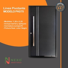 Puerta PIVOTANTE TEXTURADA PK070 Chapa Galvanizada 1,26 x 2,25 - comprar online