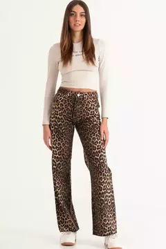 WIDE LEG ANIMAL PRINT CHEETAH - comprar online