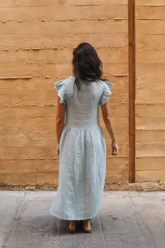 VESTIDO NIEVES CELESTE - Las Polas